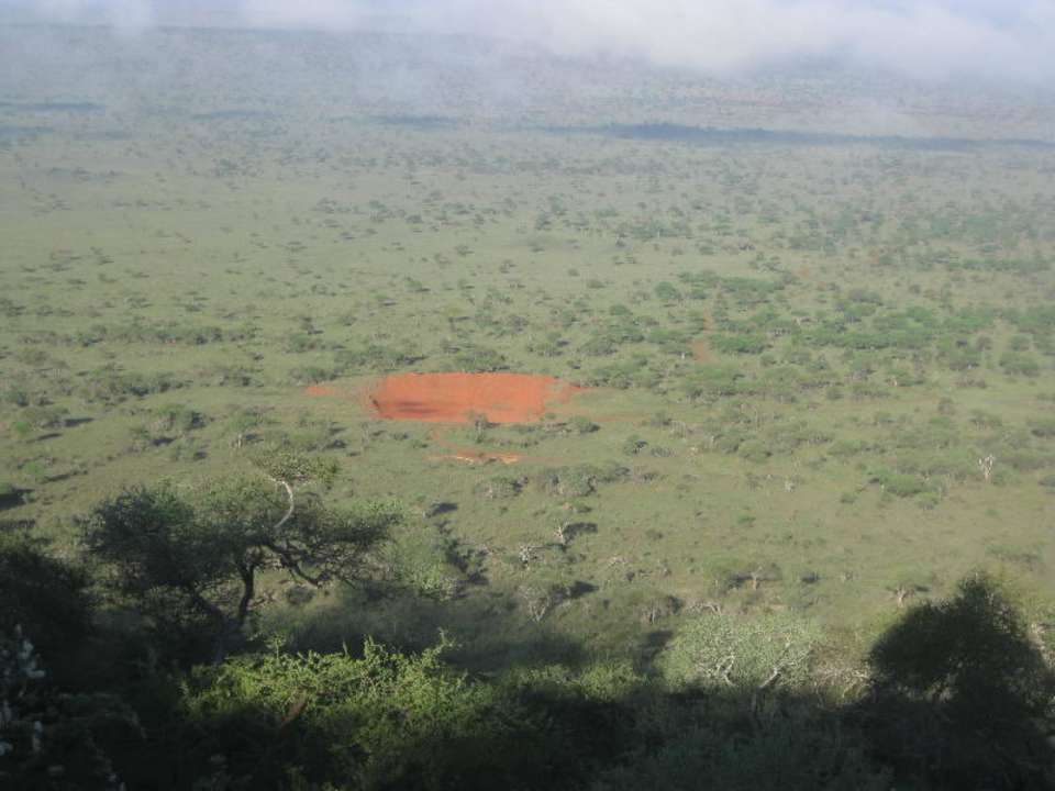 Die neue Wasserstelle der Lodge Lions Bluff Safari Camp