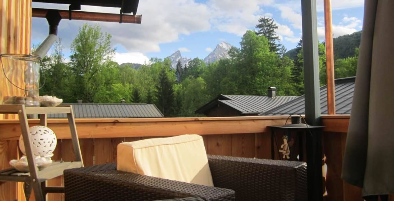 Ausblick von der Terrasse Ferienwohnung Uhlmühle