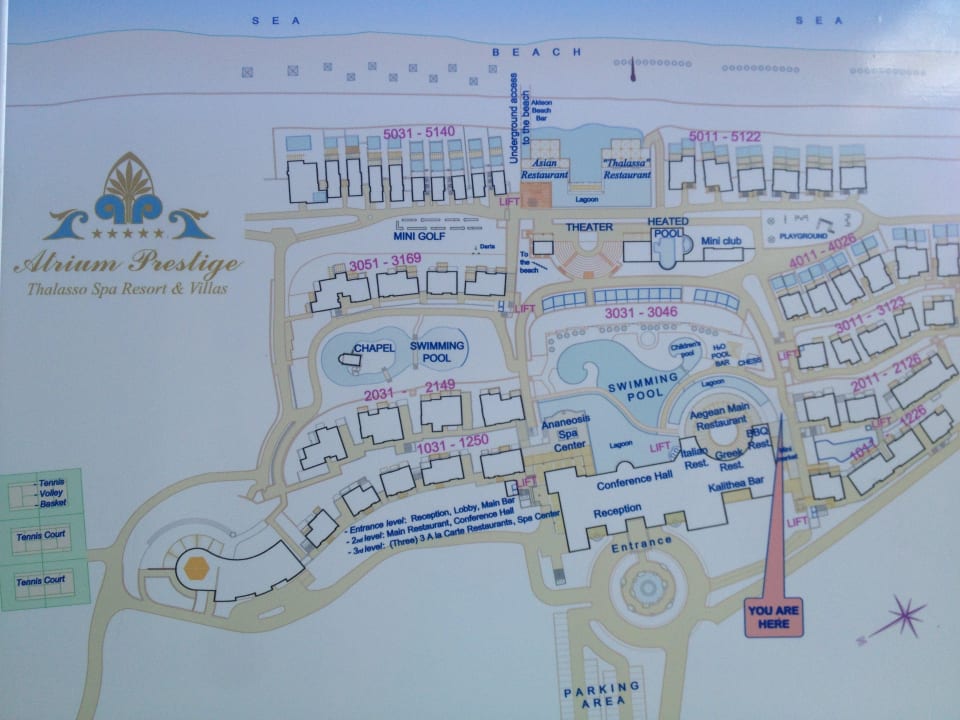 Plan des Hotels Atrium Prestige Thalasso Spa Resort & Villas
