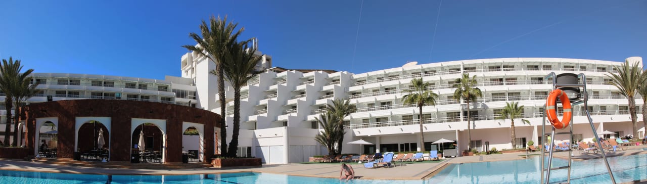 Panorama vom Pool Atlas Amadil Beach Hotel