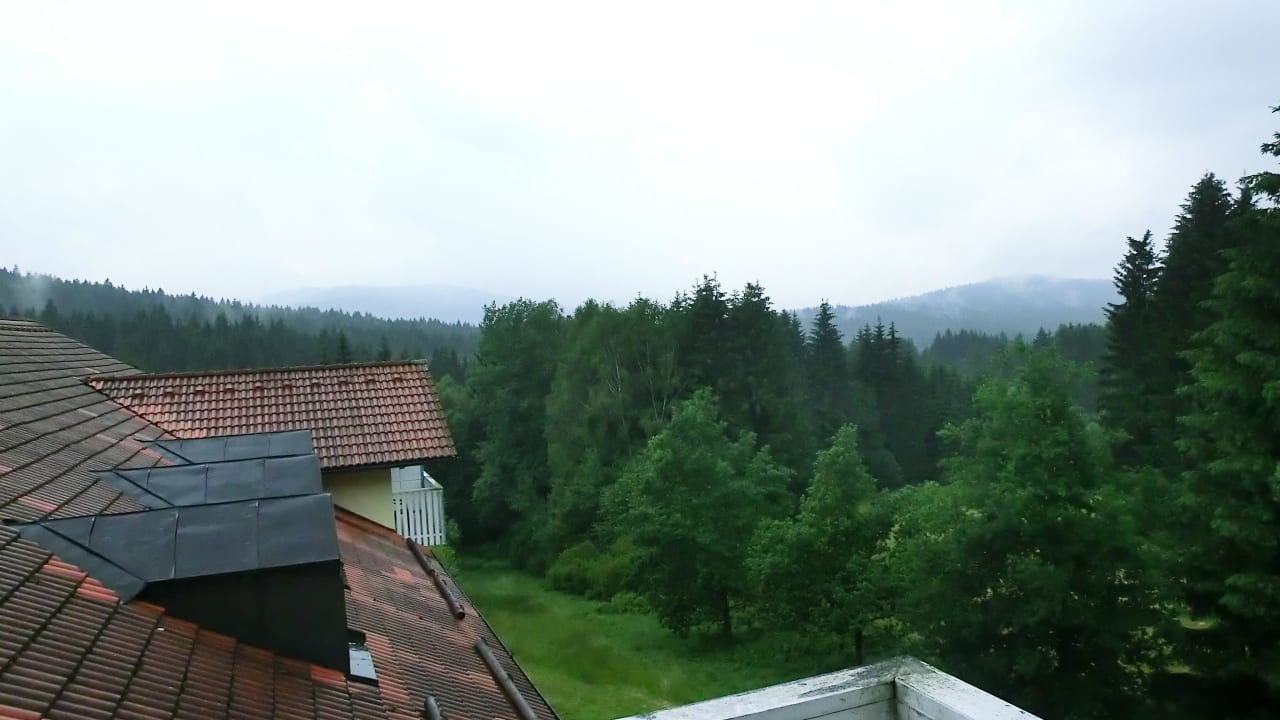 Blick vom Balkon Hotel Ahornhof