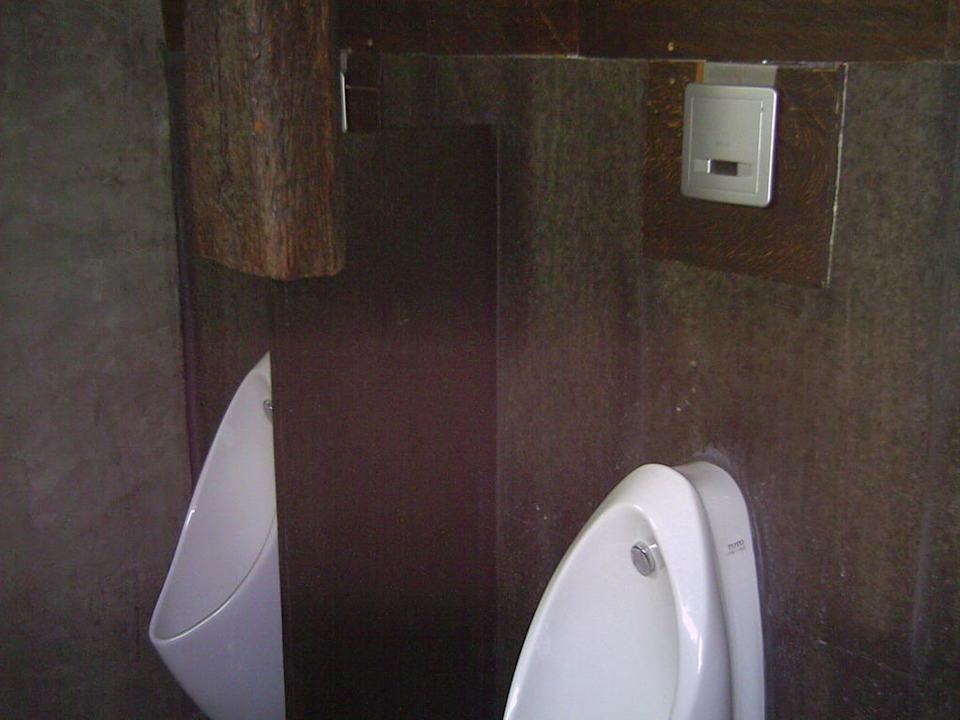 Lichtschrankenurinale auf der Pooltoilette Siam@Siam Design Hotel Bangkok