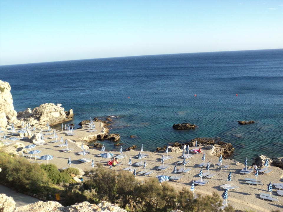 Widok na plażę Hotel Kalithea Horizon Royal