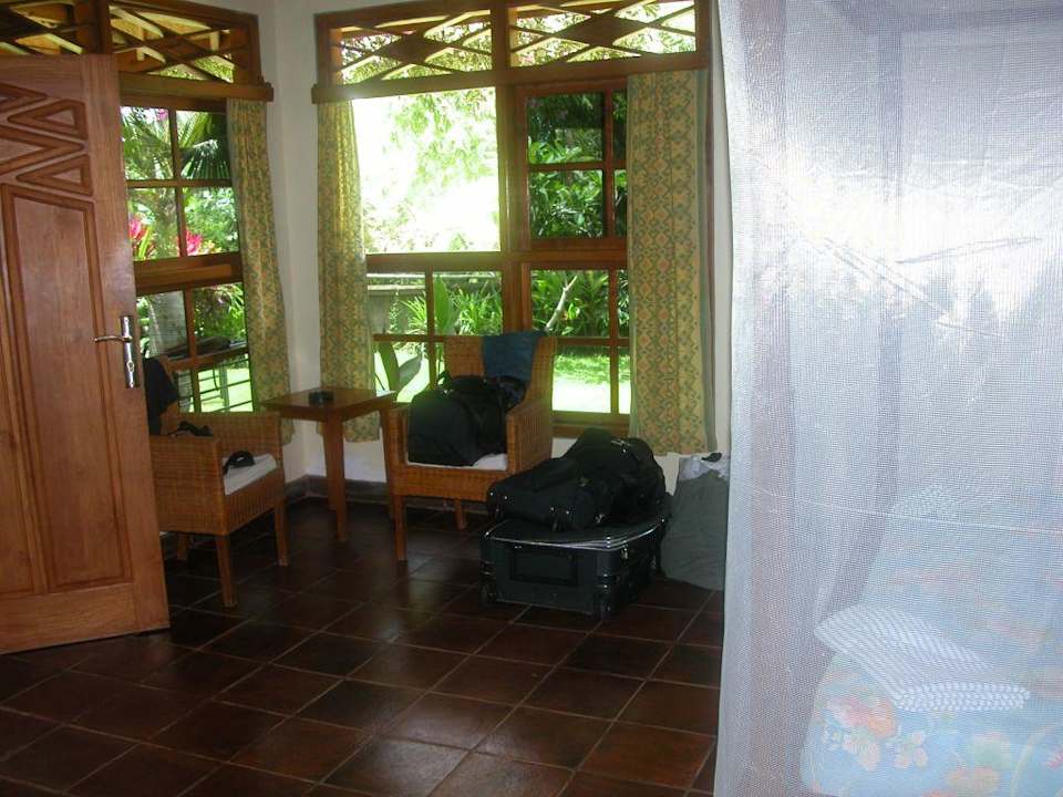 Sicht vom kleinen cottage nach draussen Saraswati Holiday House