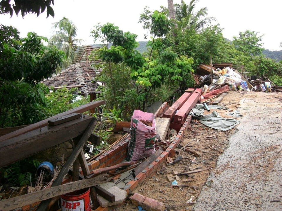 Baustelle über unserer Villa Santhiya Koh Phangan Resort & Spa