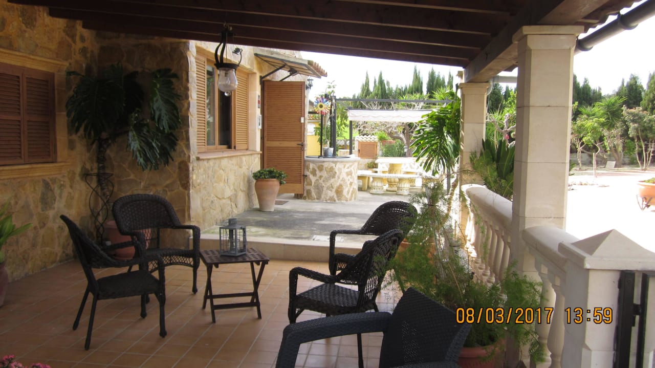 Terrasse im Gartenbereich Finca Cas Pec