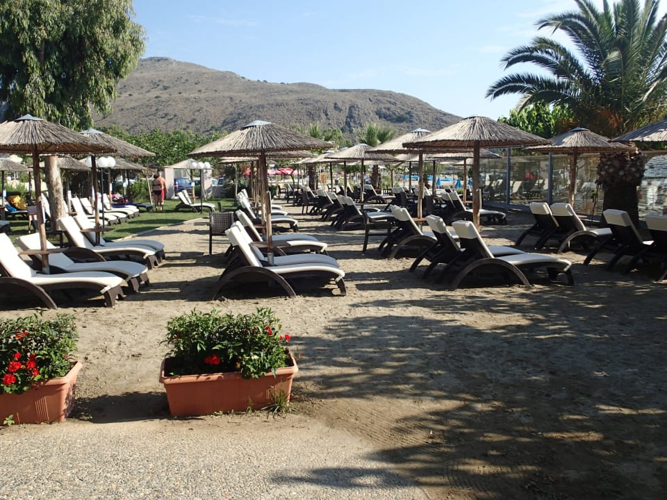 Liegenbereich neben Poolanlage Hotel Corissia Princess