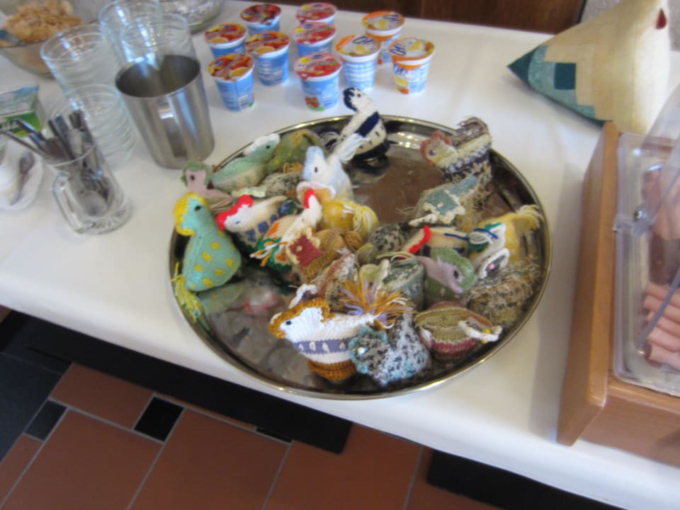 Frühstücksbuffet Eierwärmer Gasthof Robens