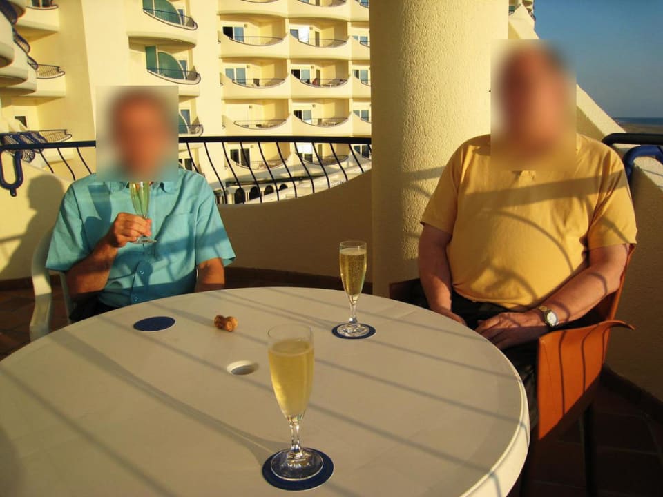 Balcony of junior suite #212 Hotel Playa Victoria