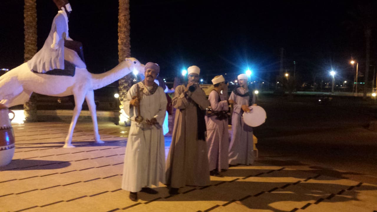 Abendliche Begrüßung zur Show  Pickalbatros Alf Leila Wa Leila Resort - Neverland Hurghada