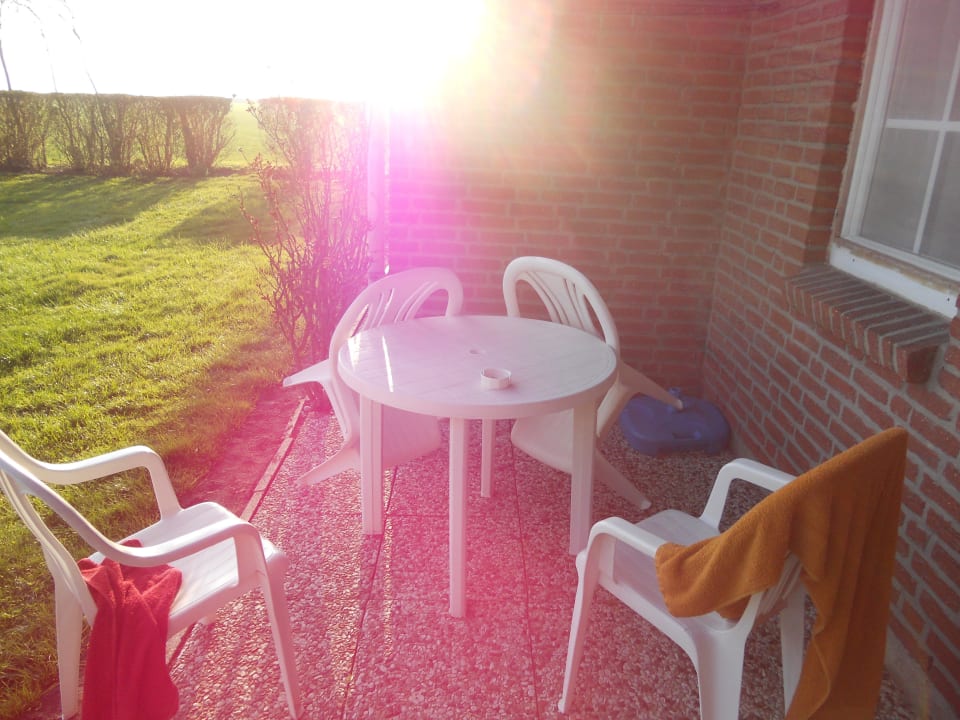 Teil der Terrasse Pension Seestern