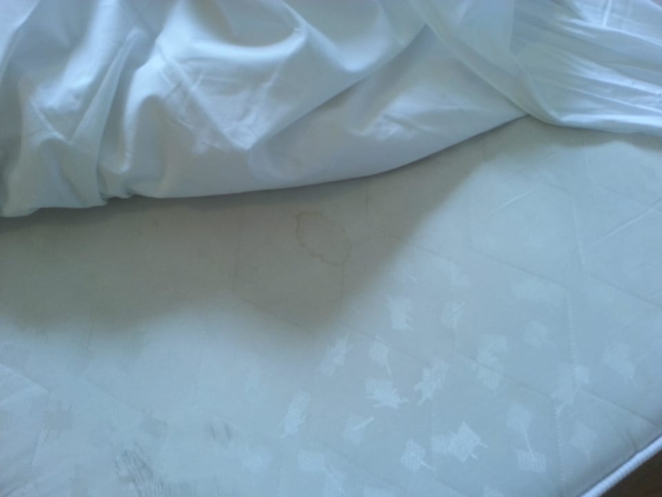 Flecken im Bett Hotel Goldener Hirsch