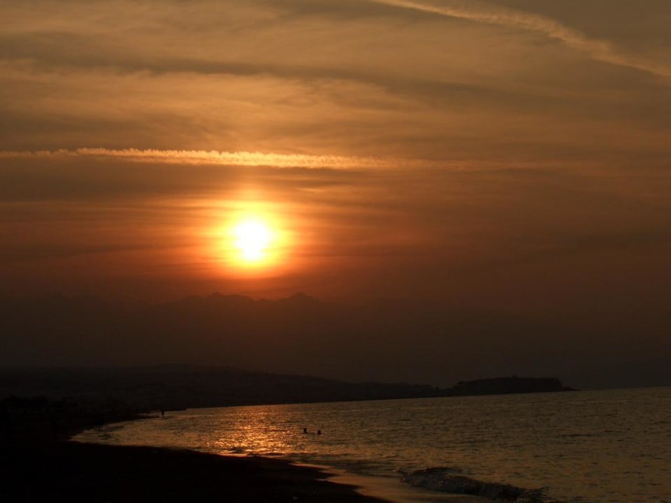 Sonnenuntergang vom Golden Beach Strand Golden Beach Rethymnon