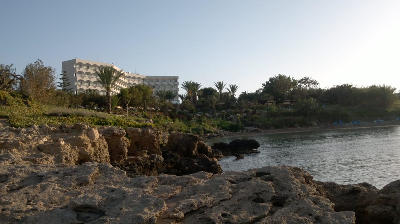 Blick in die Hotelbucht Crystal Springs Beach Hotel