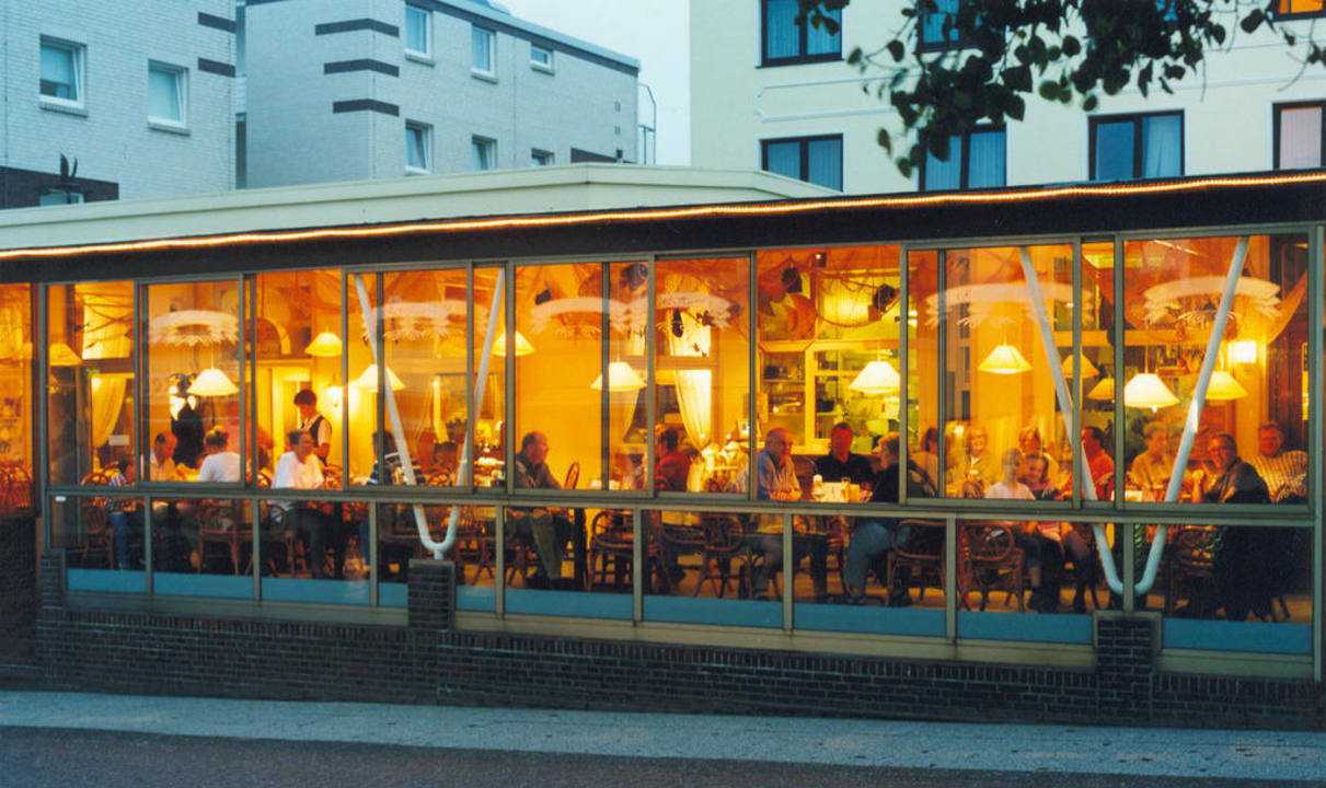 Terrassenansicht auf der Zedeliusstraße Hotel Hanken