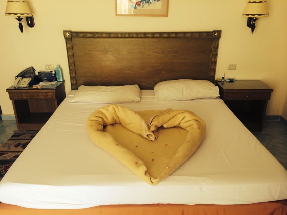 Das Bett im Bungalow Siva Golden Bay Makadi