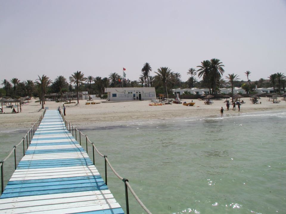 Vom Steg zum Strand Hotel Sangho Club Zarzis