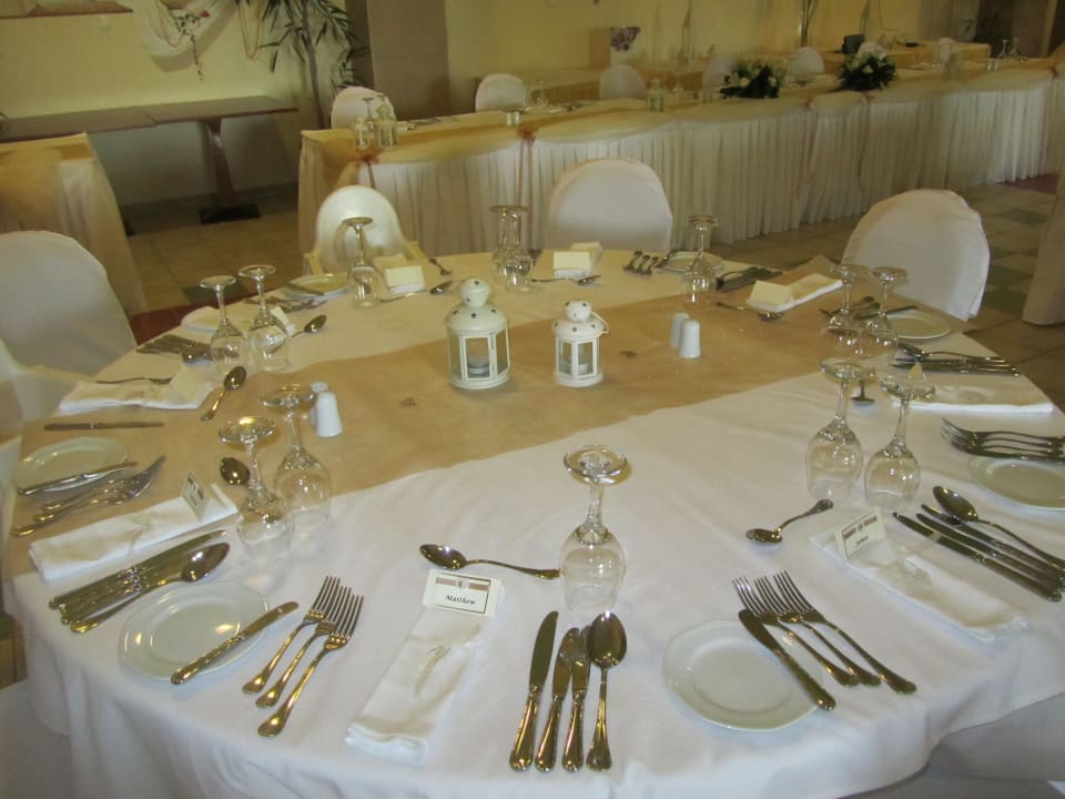 Tischdeko bei Hochzeiten im Hotel Lindos Princess Beach Resort & Spa