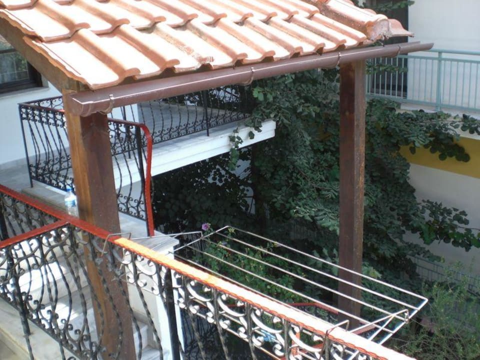 Blick in den Innenhof Pension Aldebaran