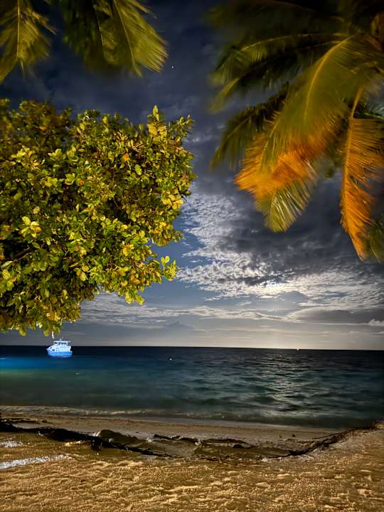 Ausblick Fiyavalhu Resort Maldives