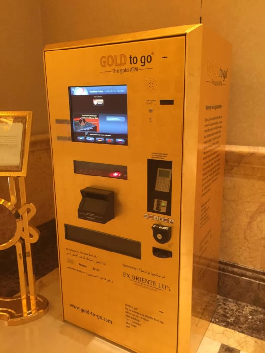 Geldautomat, daneber der Goldautomat! Emirates Palace Mandarin Oriental