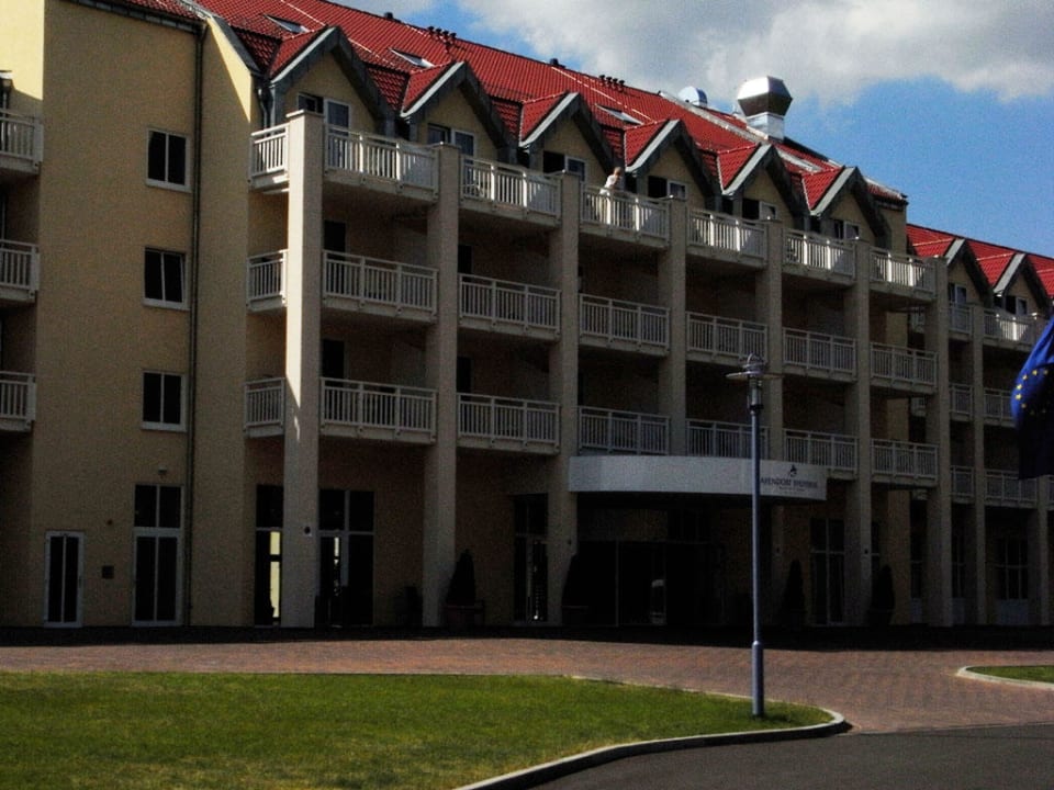 Hoteleingang Precise Resort Hafendorf Rheinsberg