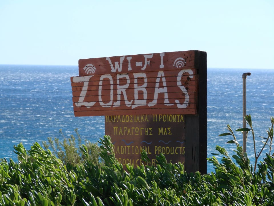 Werbeschild Zorbas Rooms