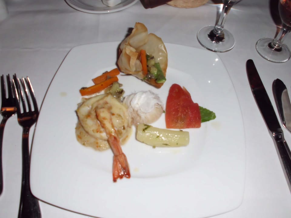 Fisch & Shrimps-Teller beim "Gala Dinner" Shams Prestige Abu Soma-Adults Only