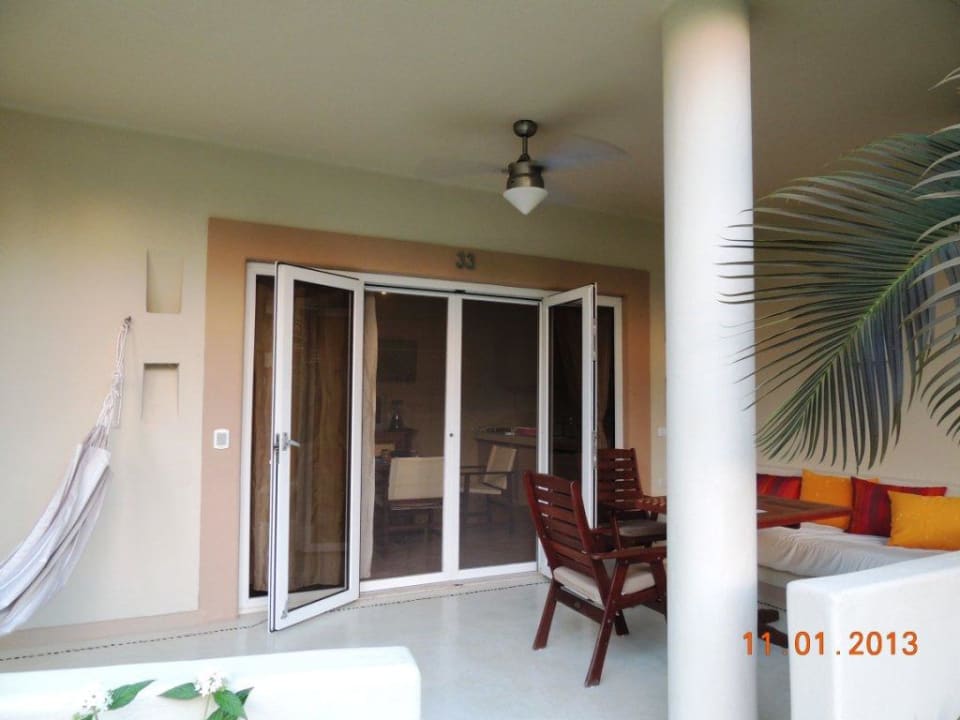 Terrasse der Apartments im Erdgeschoß Hotel Alisei