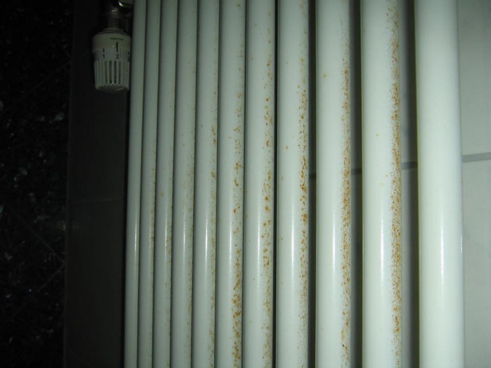 Verrostete Heizung im Badezimmer Hotel Vier Jahreszeiten Kühlungsborn