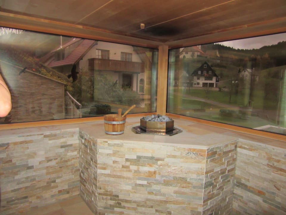 Ausblick aus der Panoramasauna Naturparkhotel Adler