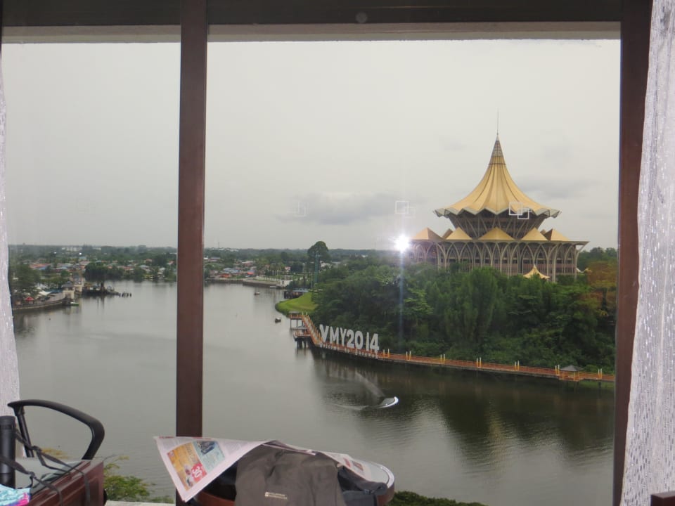  ausblick aus einem Zimmer Waterfront Hilton Kuching