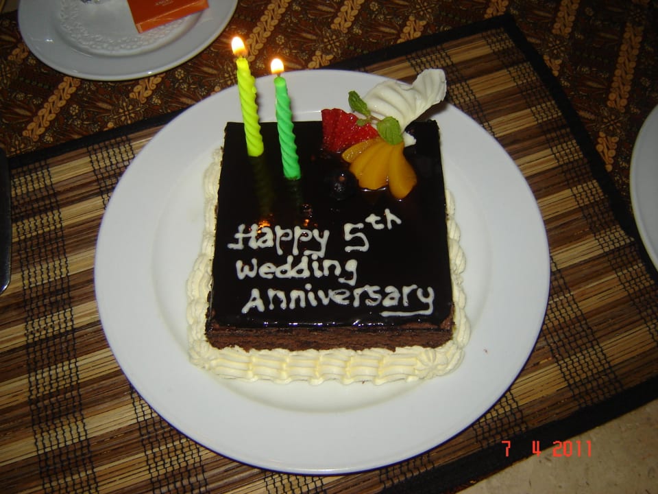 Torte zum Hochzeitstag Hotel Angsana Bintan