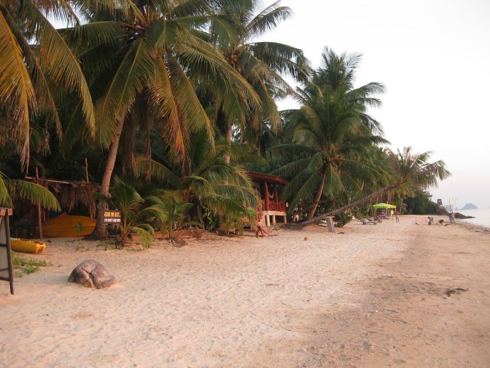 Sonnenuntergang am Strand Seaflower Bungalows