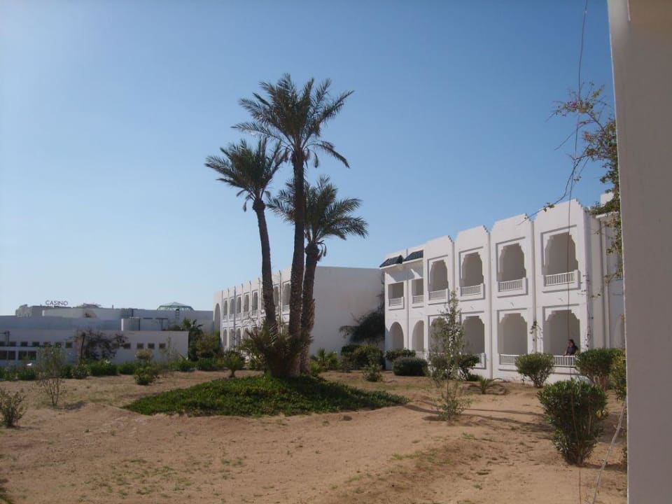 Ausblick auf Hauptgebäude Djerba Sun Beach Hotel & Spa