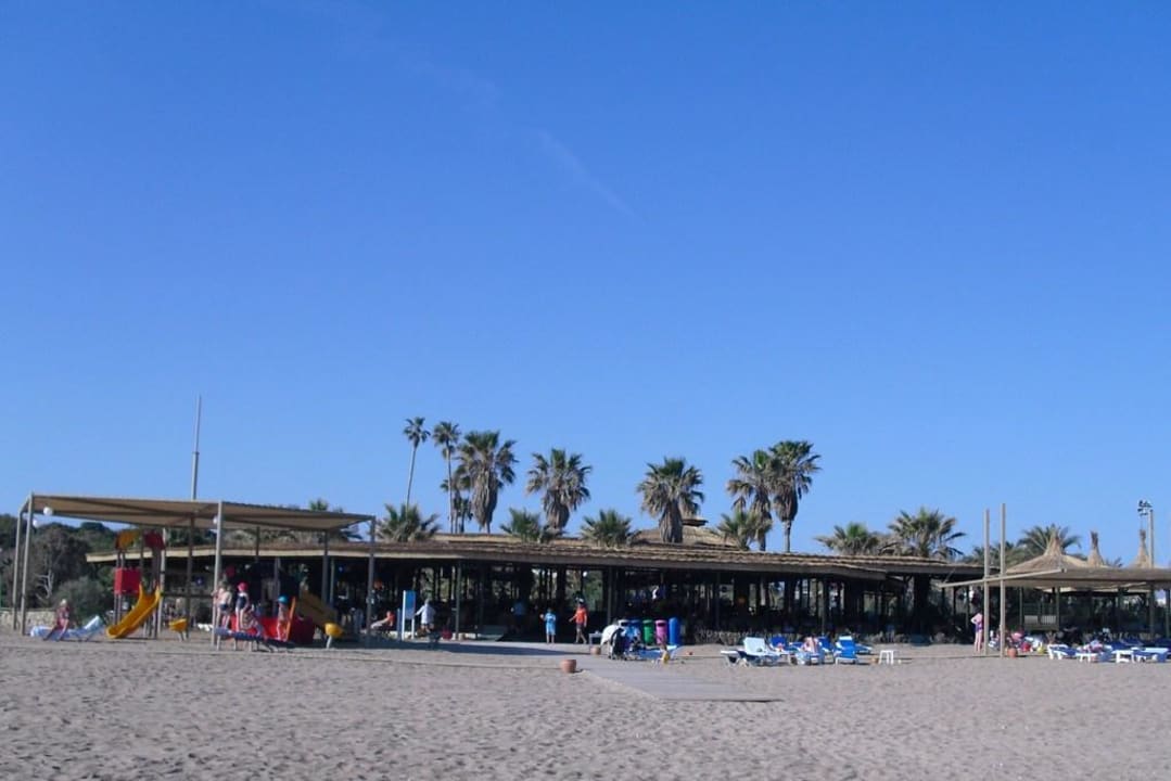 Die Strandbar vom Strand aus! Blue Waters Club