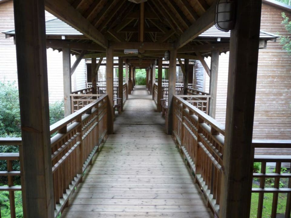 Weg zu den Zimmern Hotel Des Trois Hiboux