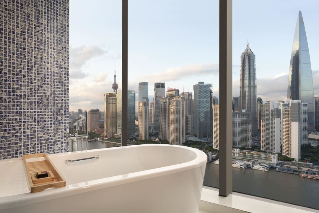 Bathroom with great view Hotel Indigo Shanghai on the Bund