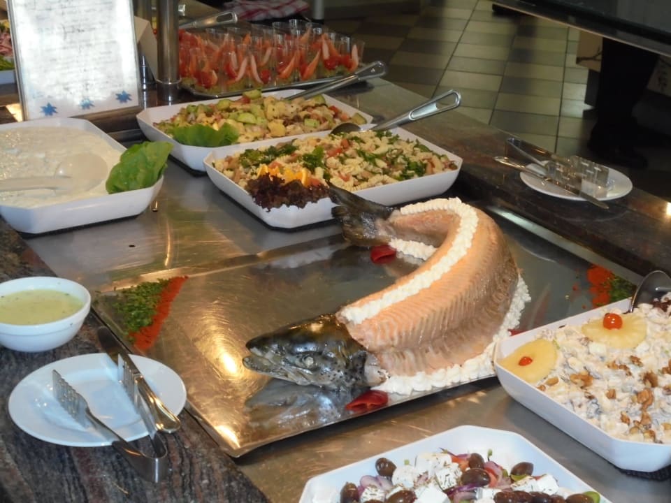 Lachs im kalten Buffet Mastichari Bay Hotel