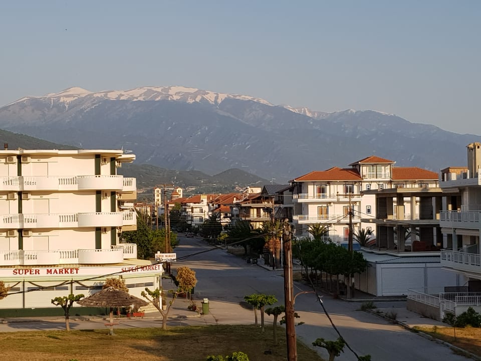 Ausblick von unserem Balkon auf den Olymp Evilion Sea & Sun Hotel