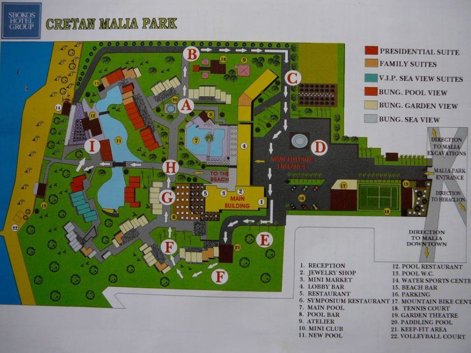 Plan der Hotelanlage Phãea Cretan Malia