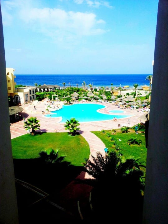 Ausblick auf den Pool vom 3. Stock Skanes Serail Aquapark