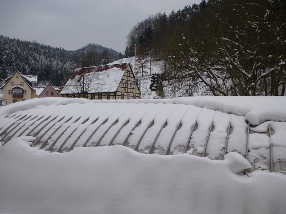 Blick aus dem Zimmer Hotel Grundmühle