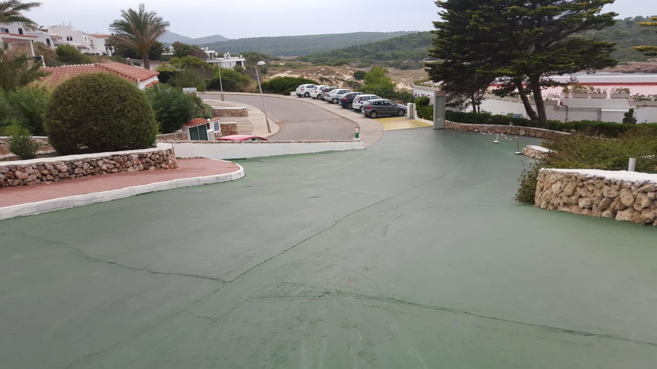 Blick vom Eingangsbereich Beach Club Hotel-Apartments