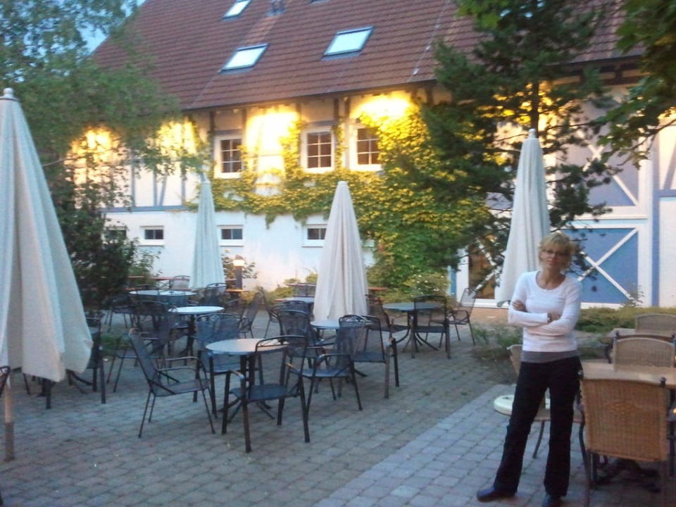 Innenhof Biergarten Landhotel Alte Mühle