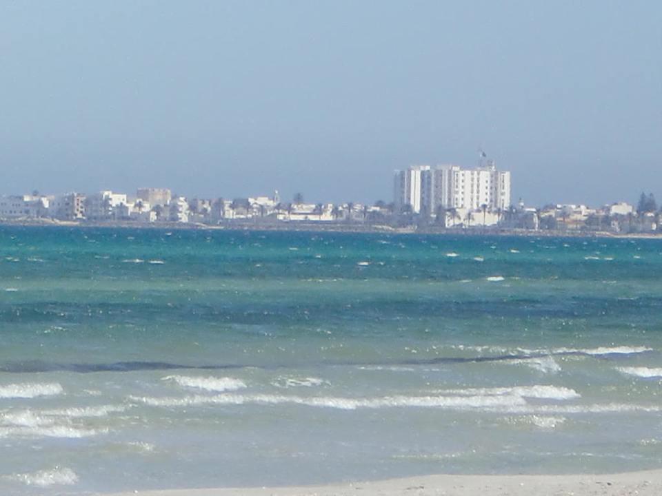 Ausblick vom Strand Richtung Mahdia Mahdia Beach & Aquapark