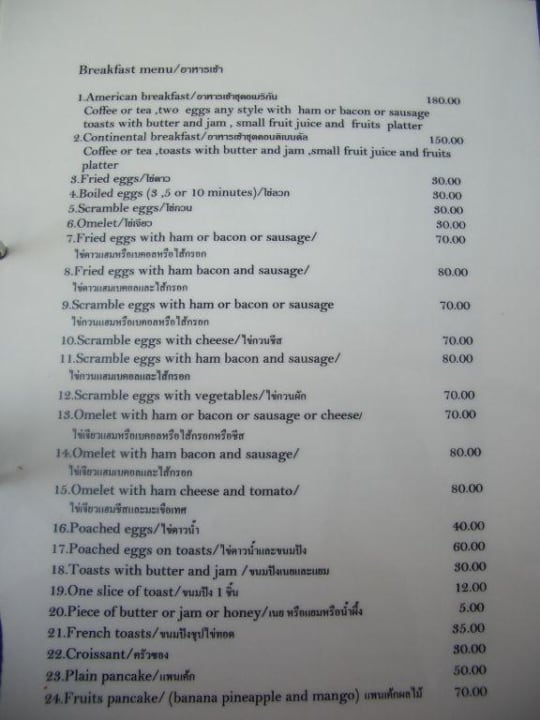 Frühstücksangebot Hotel Nang Thong Beach Resort 2