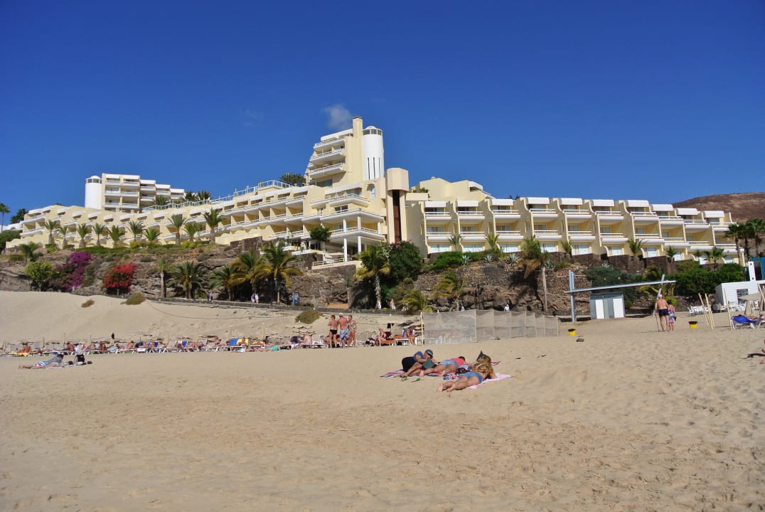 Vom Strand aus gesehen Hotel Riu Palace Jandia