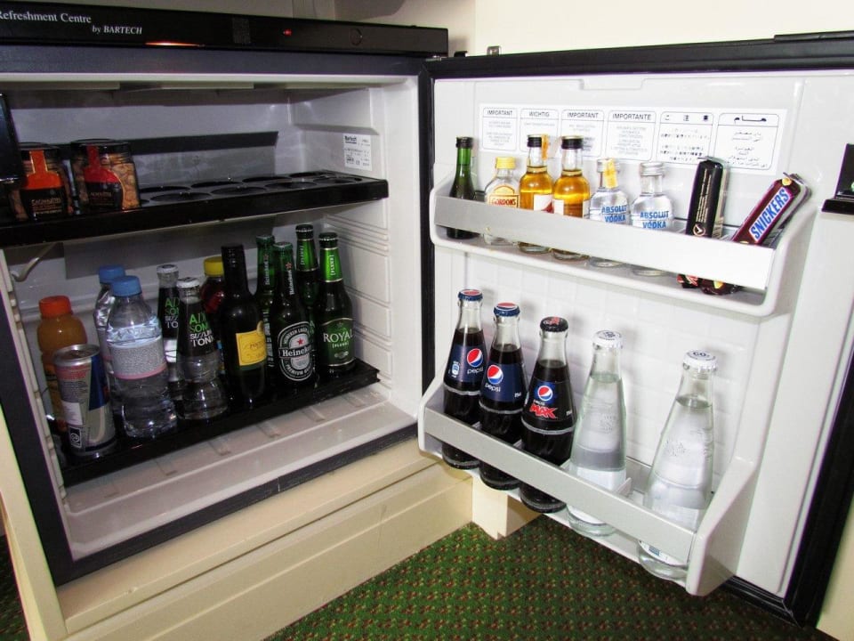 Included minibar of Junior suite #522 Copenhagen Marriott Hotel