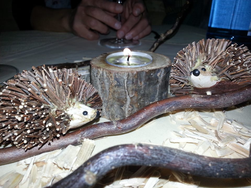 Tischdeko beim Abendessen Hotel Unterpichl